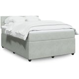 vidaXL Box spring postelja z vzmetnico svetlo siva 160x200 cm žamet Cene