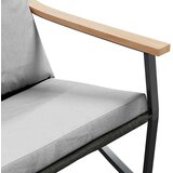  Vrtna klupa s jastucima 120 cm crna čelična | shoptok.hr