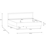 Zandiara Postelja Calasetta, Barva Hrasta, 180x200 | Shoptok.si