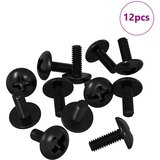  Vijci s rukavcem 12 pcs Crna M4 x 10 mm Željezo | shoptok.hr