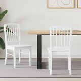  Trpezarijske stolice 2 kom. Čvrsto drvo od gume Bijelo Bijela 50 x 52,5 x 91 cm Cijene