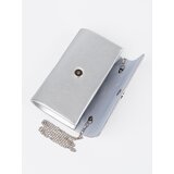 Shelvt Silver clutch bag with silver elements | Shoptok.si