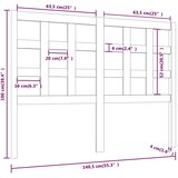  Uzglavlje za krevet 140,5 x 4 x 100 cm od masivne borovine | shoptok.hr