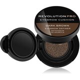 Revolution Eyebrow Cushion barva za obrvi v gobici odtenek Dark Brown 2.2 g | Shoptok.si