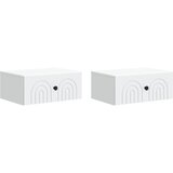  Noćni ormarić za montažu na zid 2 pcs Bijela 49 x 34,5 x 20 cm | shoptok.hr