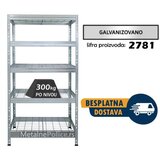 Metalna žičana polica 180x90x45cm, 5x300kg | ePonuda.com