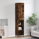  Visoka komoda dimljeni hrast 34,5x34x180cm konstruiranog drva Cijene