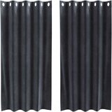  Zavjese za zamračivanje 2 pcs Tamno siva 140 x 175 cm Baršun | shoptok.hr