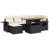 vidaXL 7-dijelni set vrtnih sofa od poliratana s jastucima crni | shoptok.hr