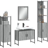Furnova Kopalniške omarice 4 kosi siva sonoma inženirski les, (22068937) | Shoptok.si