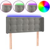 Maison Chic LED Posteljno vzglavje - Vzglavna omarica - Nočna omarica svetlo sivo 83x16x78/88 cm žamet, (21709802) | Shoptok.si