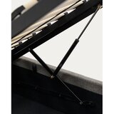 Kave Home Sivi tapecirani bračni krevet s prostorom za odlaganje s podnicom 180x200 cm Nahiri – | shoptok.hr