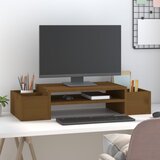  Stalak za monitor boja meda 70x27,5x15 cm od masivne borovine | shoptok.hr