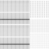  Stup za ogradu 44 pcs Siva 140 cm Čelik | shoptok.hr