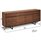 Furnhouse Rjava komoda iz oreha Tokio, velika | Shoptok.si
