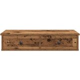 vidaXL Stenska polica s predali starinski les 80x34x17 cm inž. les | Shoptok.si