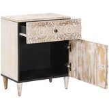  Ormar za krevet Bijelo 50 x 33 x 60 cm Čvrsto drvo manga | shoptok.hr