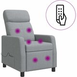  Krevetna stolica za masažu Svjetlosiva Tkanina | shoptok.hr