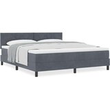 Box Springs Krevet s Madracem Tamno Siva Super King Baršun | shoptok.hr