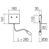  Redo 01-3210 - LED zidno svetlo MOKA LED/6W + LED/3W/230V CRI90 belo | Eponuda.com