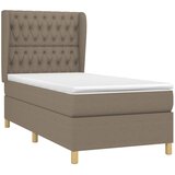  Krevet s oprugama i madracem smeđesivi 90x200 cm od tkanine | shoptok.hr