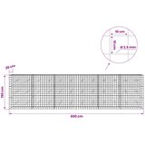  Gabion s žicom debljine 3,5 mm i mrežom 10x10 cm 600x20x150 cm | shoptok.hr