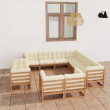 The Living Store Vrtna sedežna garnitura z blazinami 11-delna medeno rjava - Vrtna Sedežna Garnitura, (21471756) | Shoptok.si
