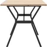  Blagovaonski stol Y-oblika 140x80x75,5 cm od borovine i čelik | shoptok.hr