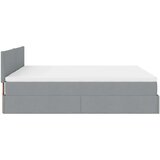 vidaXL Otomanski posteljni okvir z vzmetnicami siv 160x200 cm blago | Shoptok.si