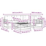  Set vanjskih sofa 5 kom. Bijela i krem Poliester | shoptok.hr