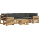  Set vanjskih sofa 8 kom. Bijela i antracit Poliester | shoptok.hr