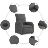  Električni naslonjač na podizanje od tkanine tamnosivi | shoptok.hr