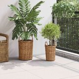  Košara za saksije s pohranom 2 pcs Smeđa Kubu Ratan - Smeđa | shoptok.hr