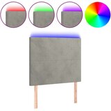 The Living Store led posteljno vzglavje svetlo sivo 90x5x118/128 cm žamet - led vzglavje, (21418528) | Shoptok.si