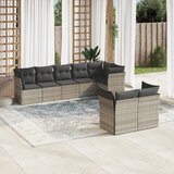 vidaXL 8-dijelni set vrtnih sofa od poliratana s jastucima svjetlosivi | shoptok.hr