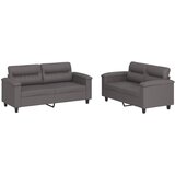Maison Chic Sedežna garnitura - kavč 2-delna z blazinami sivo umetno usnje, (21729258) | Shoptok.si