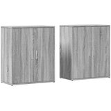  Komoda 2 kom siva boja hrasta 60x31x70cm od konstruiranog drva | Eponuda.ba
