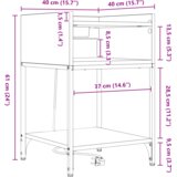 vidaXL Nočne omarice 2 pcs Siva sonoma 40 x 40 x 61 cm Konstruiran les | Shoptok.si