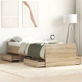  Okvir kreveta s uzglavljem i podnožjem boja hrasta 100 x 200 cm | shoptok.hr
