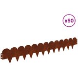  Ograda oko Travnjaka 50 pcs 103 x 15 cm Čelik Rđa | Eponuda.com