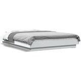 vidaXL Posteljni okvir z LED lučkami bel 120x200 cm inženirski les Cene