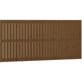  Zidno uzglavlje smeđa boja meda 185x3x90 cm od masivne borovine | shoptok.hr