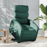 Maison Chic Naslanjač - Relax naslanjač s funkcijo vstajanja temno zeleno blago, (22062071) | Shoptok.si