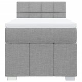  Krevet s oprugama i madracem svjetlosivi 100x200 cm od tkanine | shoptok.hr