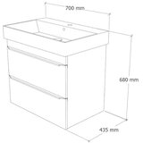 TMP Ormarić s umivaonikom Stance 70 White | shoptok.hr