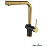 Sandonna Baterija za sudoperu sa izvlačnim tušem Riva crna/zlatna | Eponuda.com