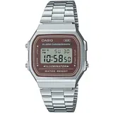 Casio Unisex vintage srebrni digitalni ručni sat sa srebrnim metalnim kaišem ( a168wa-5ayes )