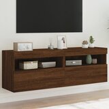 vidaXL Stenske TV omarice z LED 2 kosa rjavi hrast 60x30x40 cm Cene