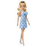  Fashionistas lutka št. 237 v modri obleki s polkrožnim vratom in lokom - 1 k. Cene