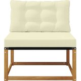  Srednja sofa za van Čvrsto drvo akacije Prirodna - Prirodna boja i krem 1x srednji | shoptok.hr